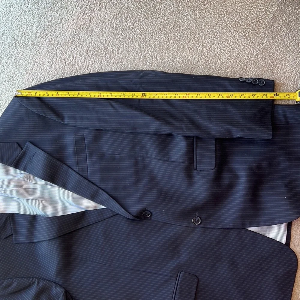Tommy Hilfiger Navy Striped Suit Set Jacket and pants - Picture 14 of 16